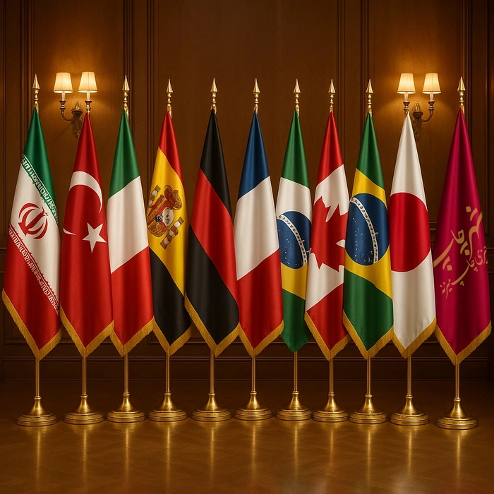 پرچم تشریفات ساتن 